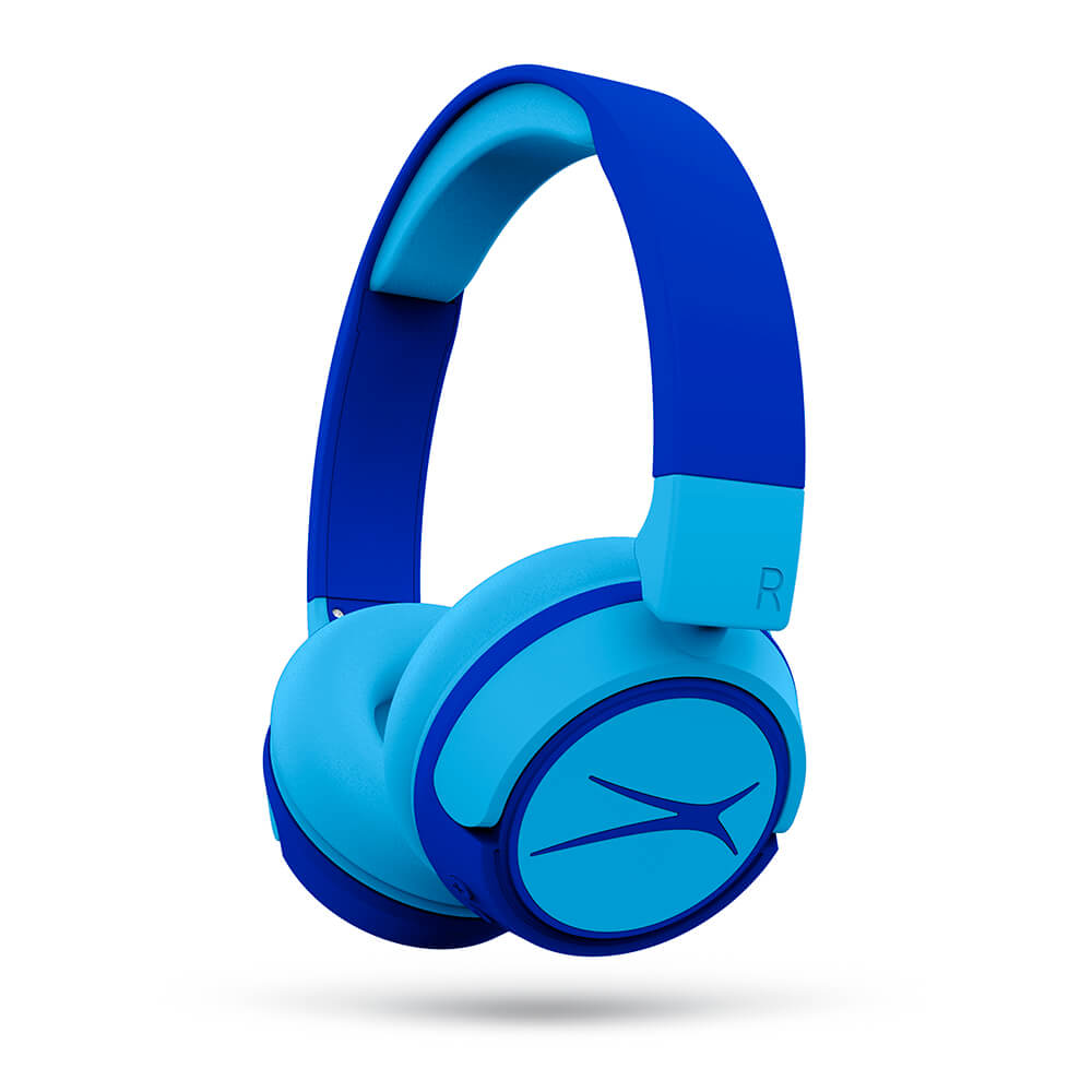 Draadloze On-Ear Kinderhoofdtelefoon 2-in-1 blauw