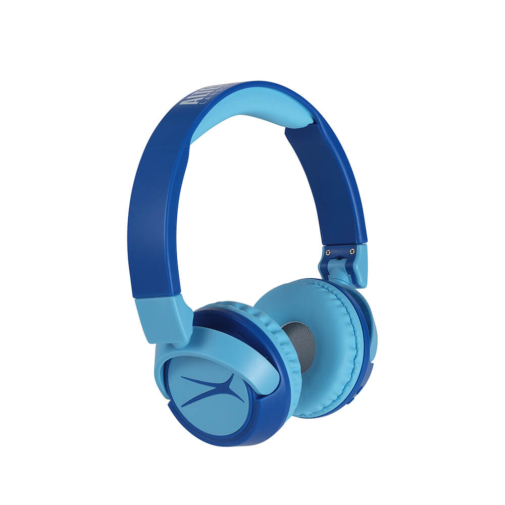 Draadloze On-Ear Kinderhoofdtelefoon 2-in-1 blauw