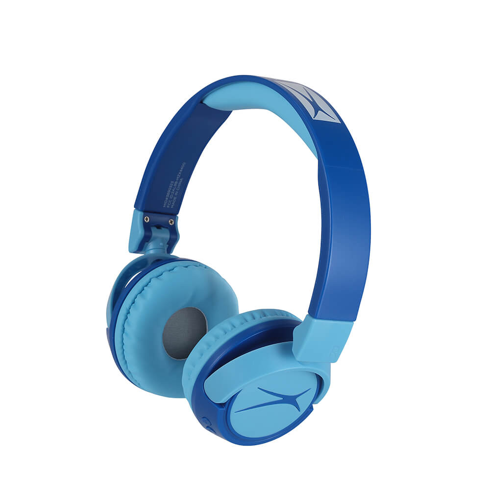 Draadloze On-Ear Kinderhoofdtelefoon 2-in-1 blauw