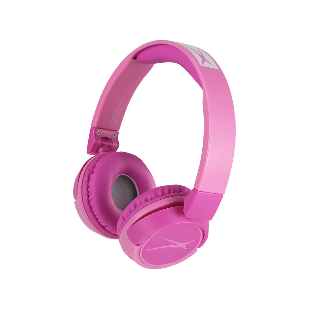 Draadloze On-Ear Kinderhoofdtelefoon 2-in-1 roze