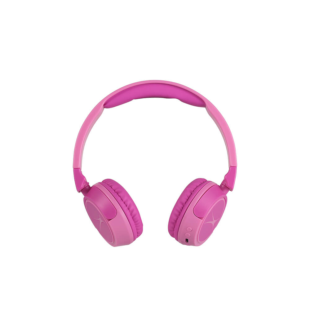 Draadloze On-Ear Kinderhoofdtelefoon 2-in-1 roze