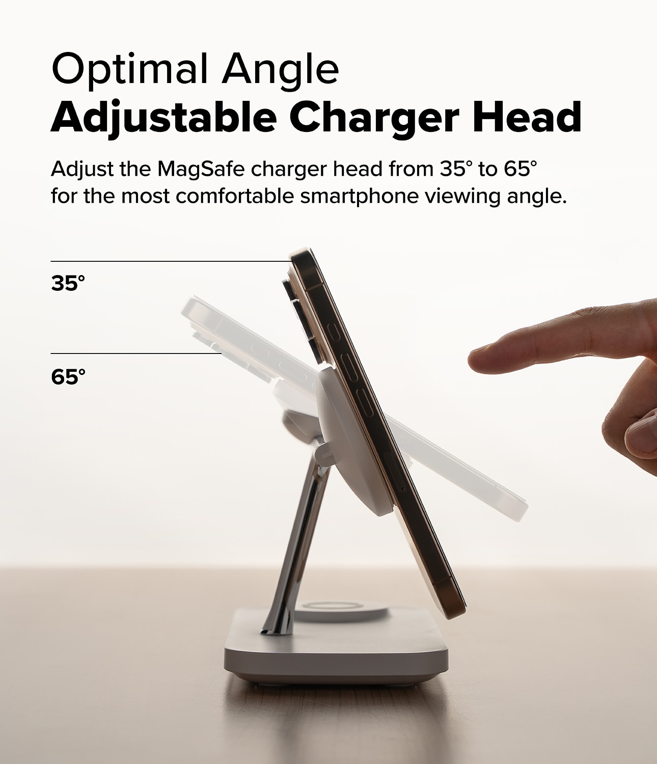 3-in-1 Wireless Charger Stand Qi2 MagSafe wit