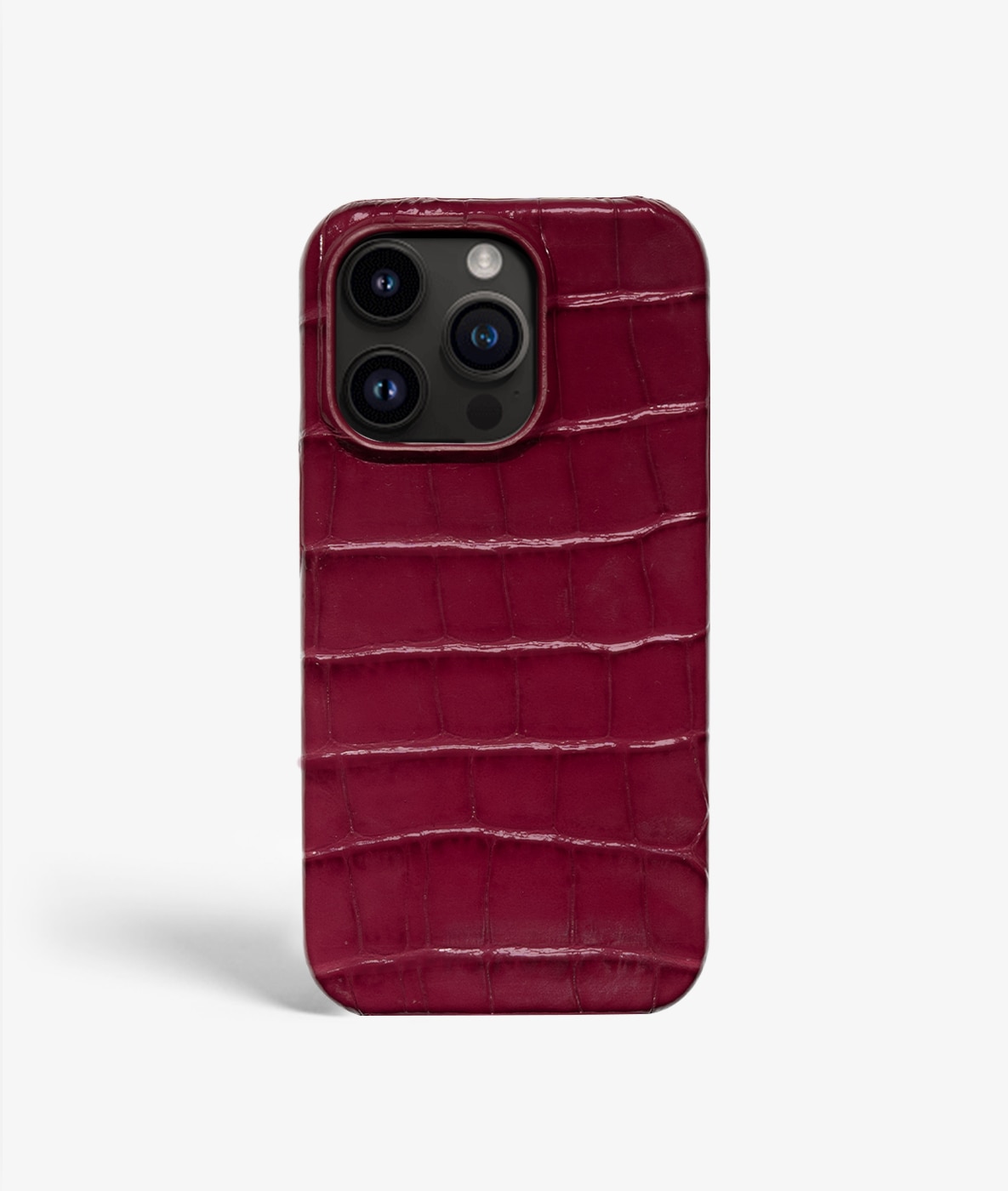 Hoesje iPhone 14 Pro Croco Burgundy