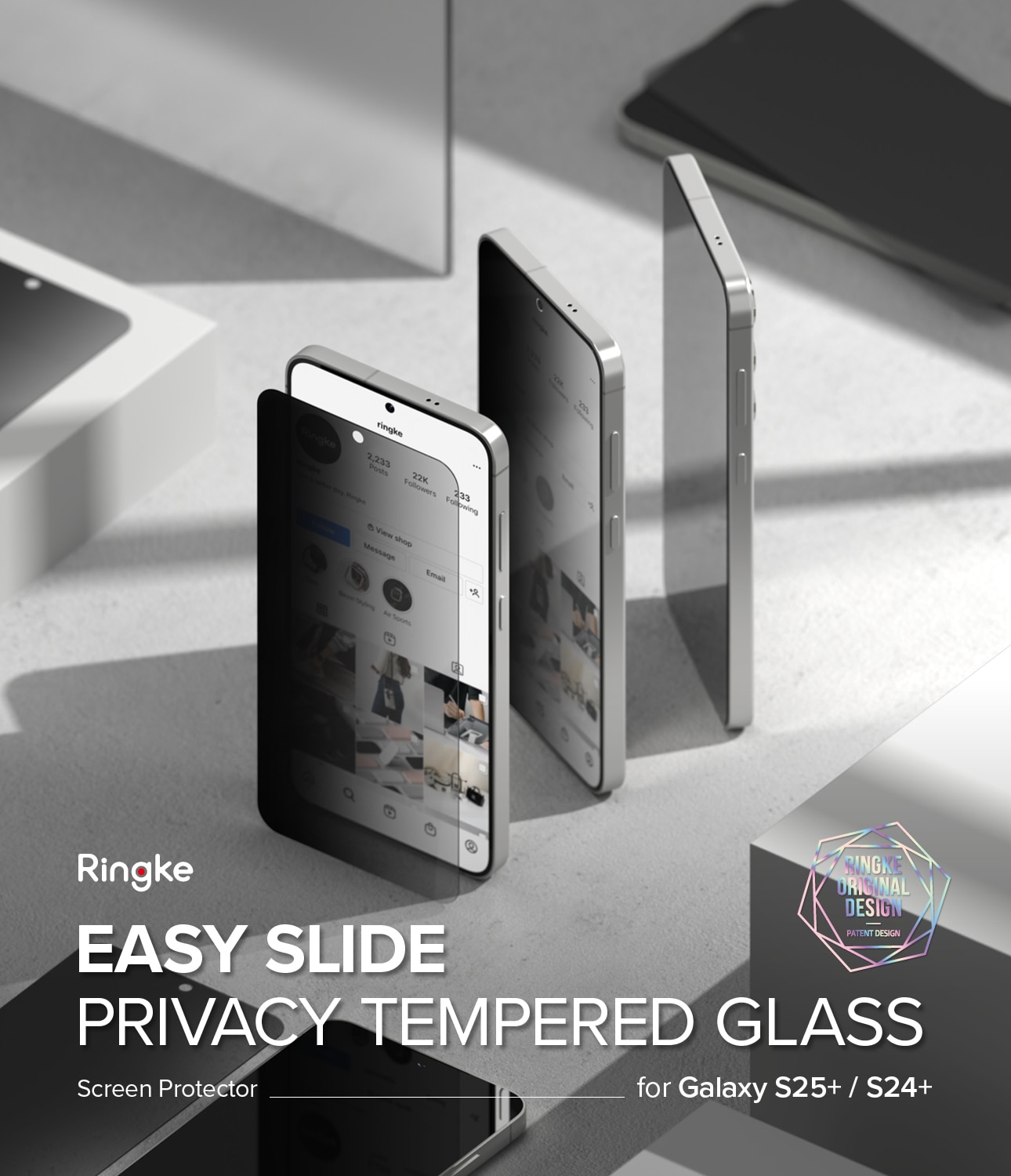 Easy Slide Privacy Glass (2-pack) Samsung Galaxy S25 Plus