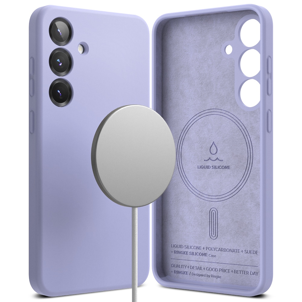 Silicone Magnetic Case Samsung Galaxy S25 Lavender