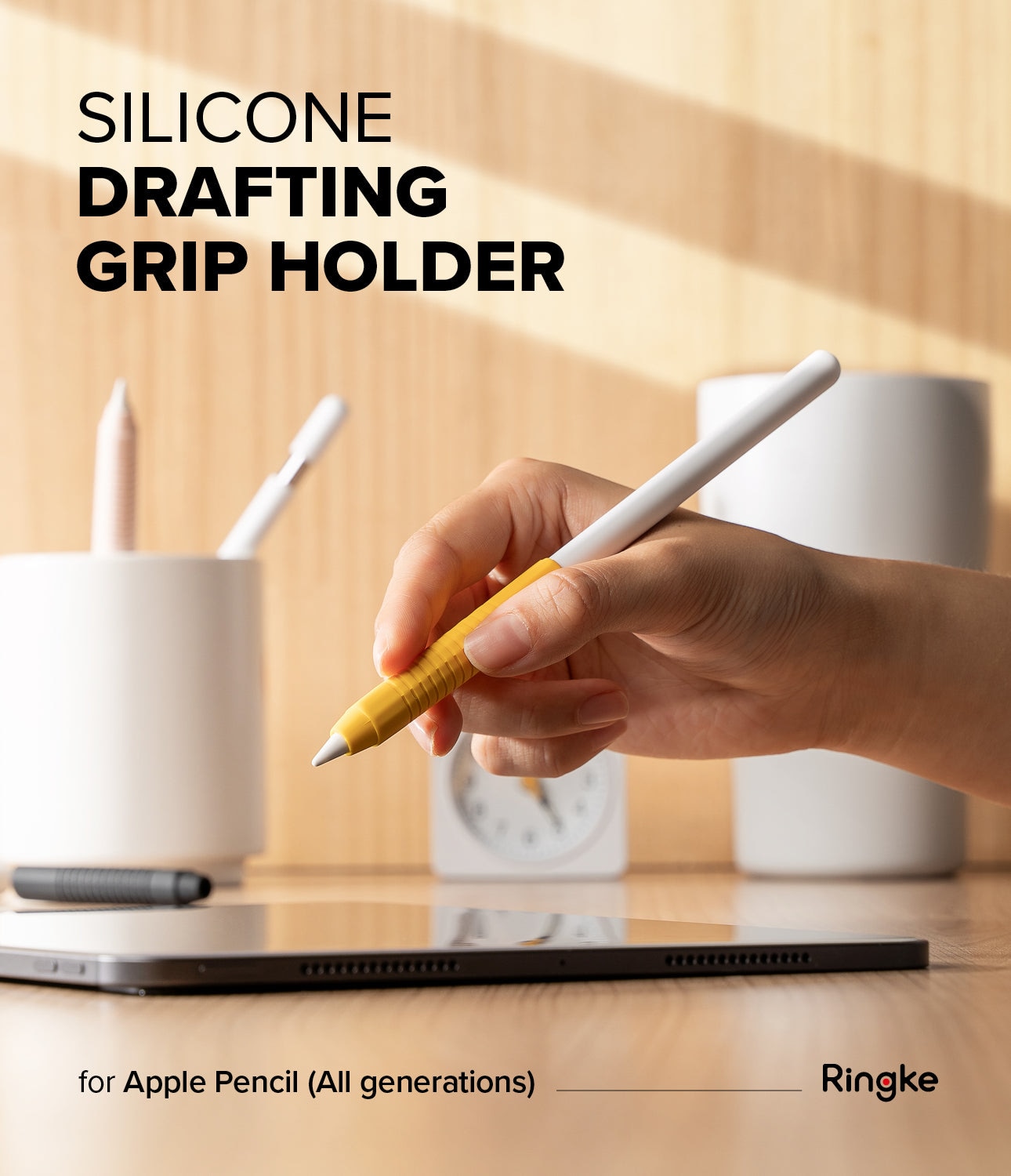 Silicone Grip Holder Apple Pencil zwart