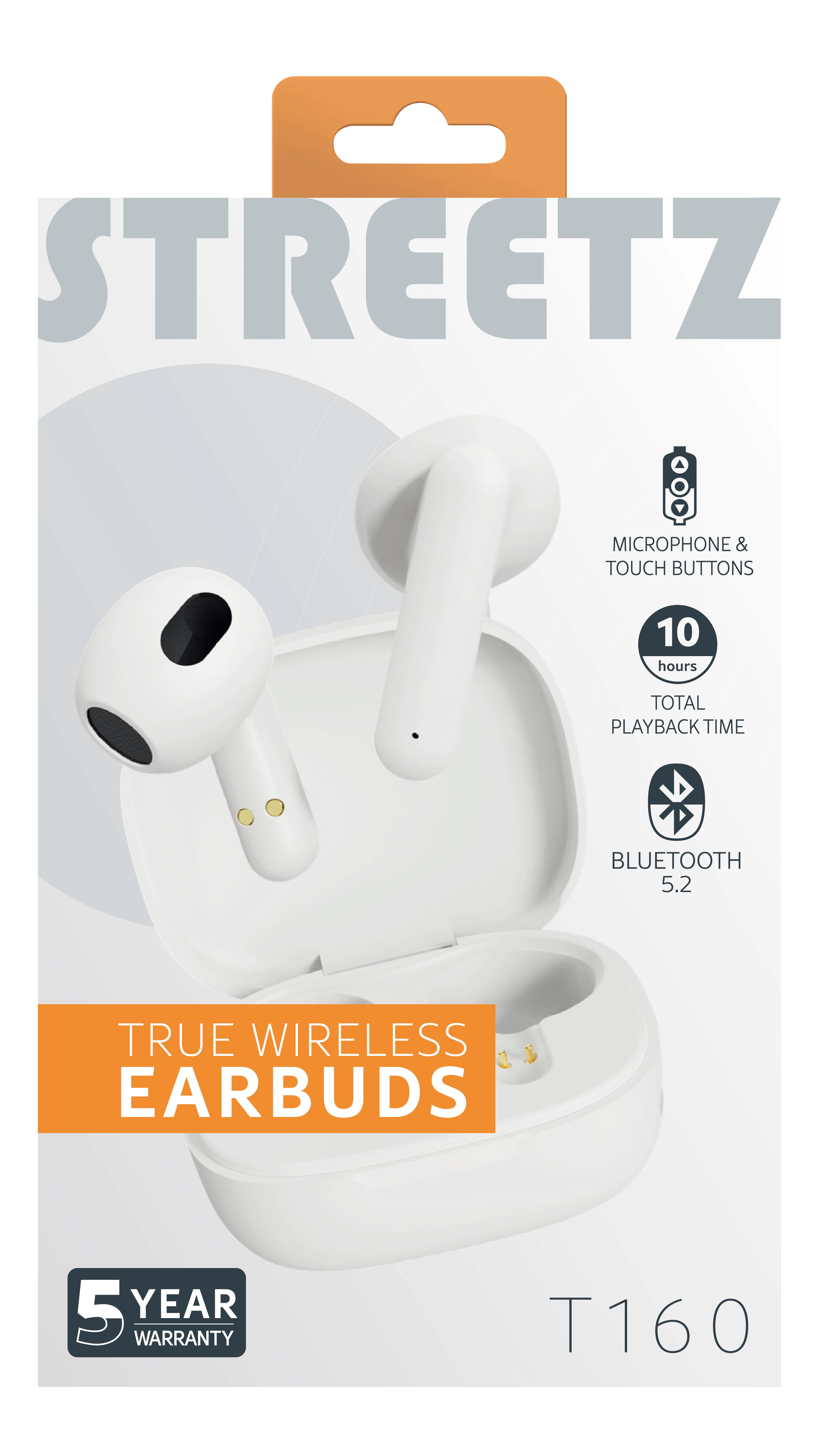 True Wireless in-ear oordopjes wit