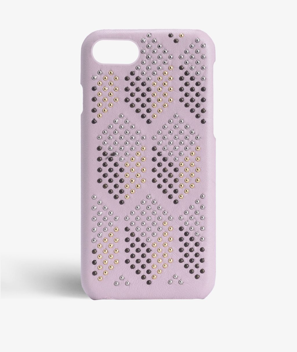 Hoesje iPhone 7 Mixed Mini Studs Nappa Baby Pink