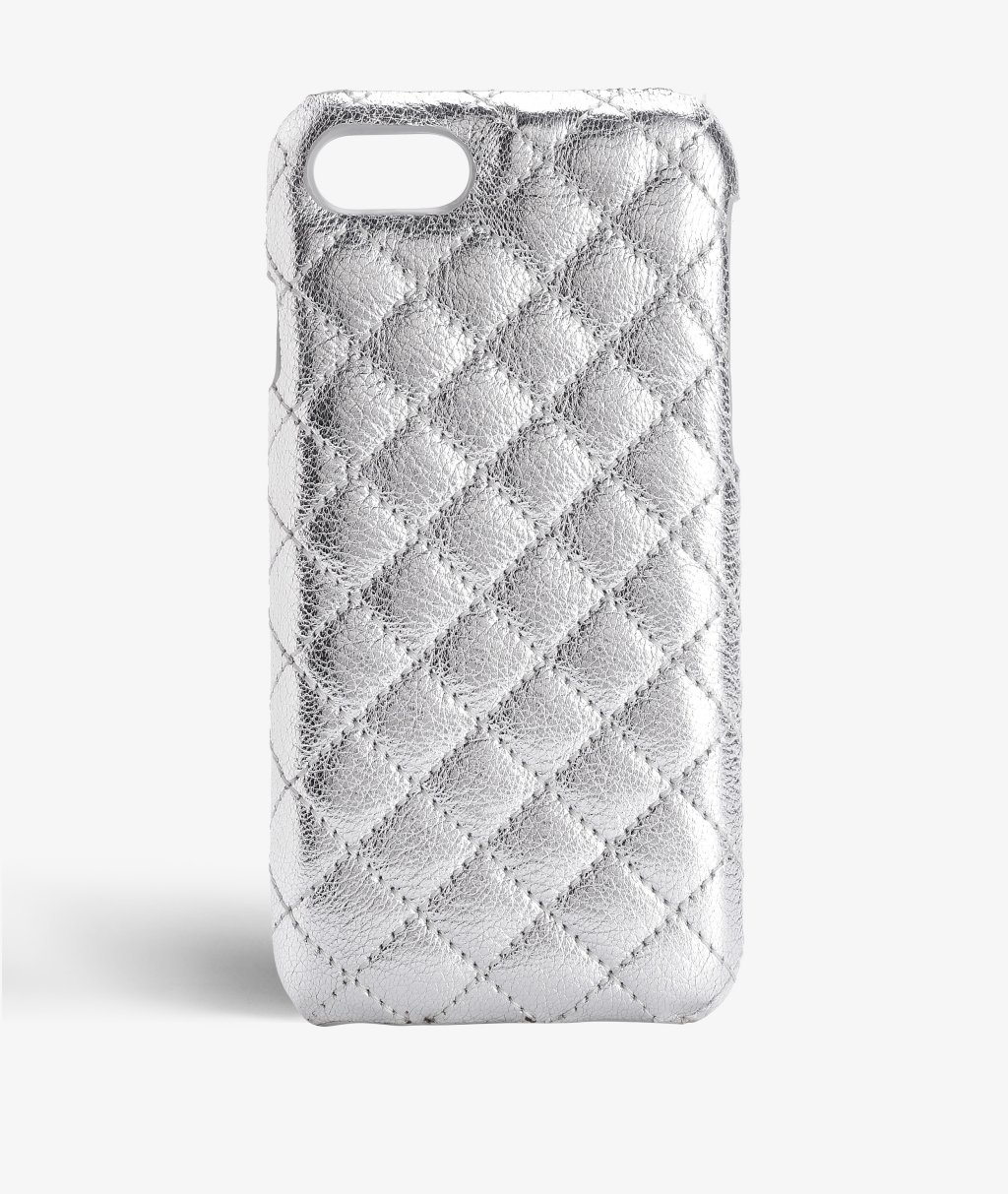 Hoesje iPhone 7 Quilted Metallic Silver