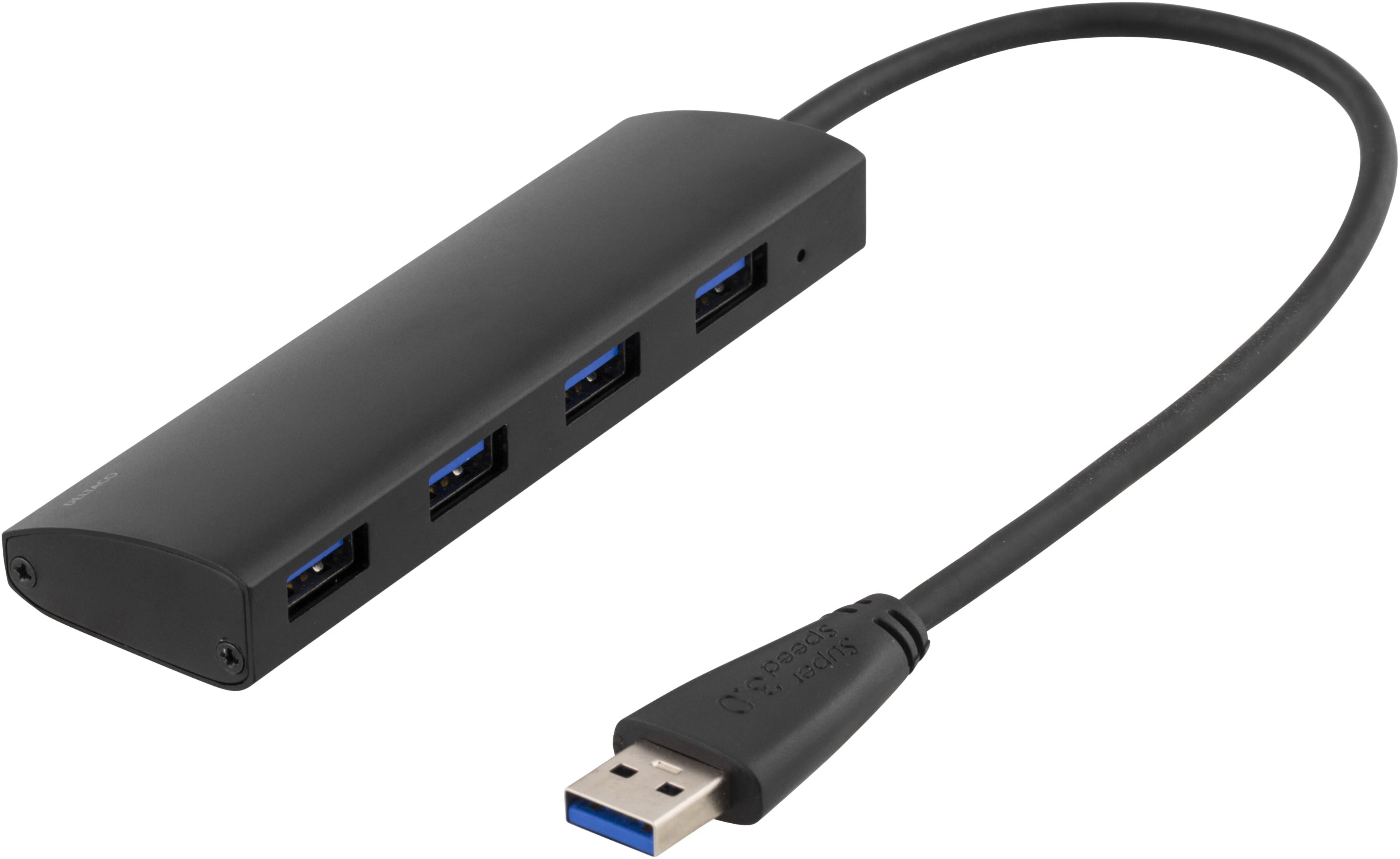 USB-A Hub 4x USB-A Vrouwelijk zwart