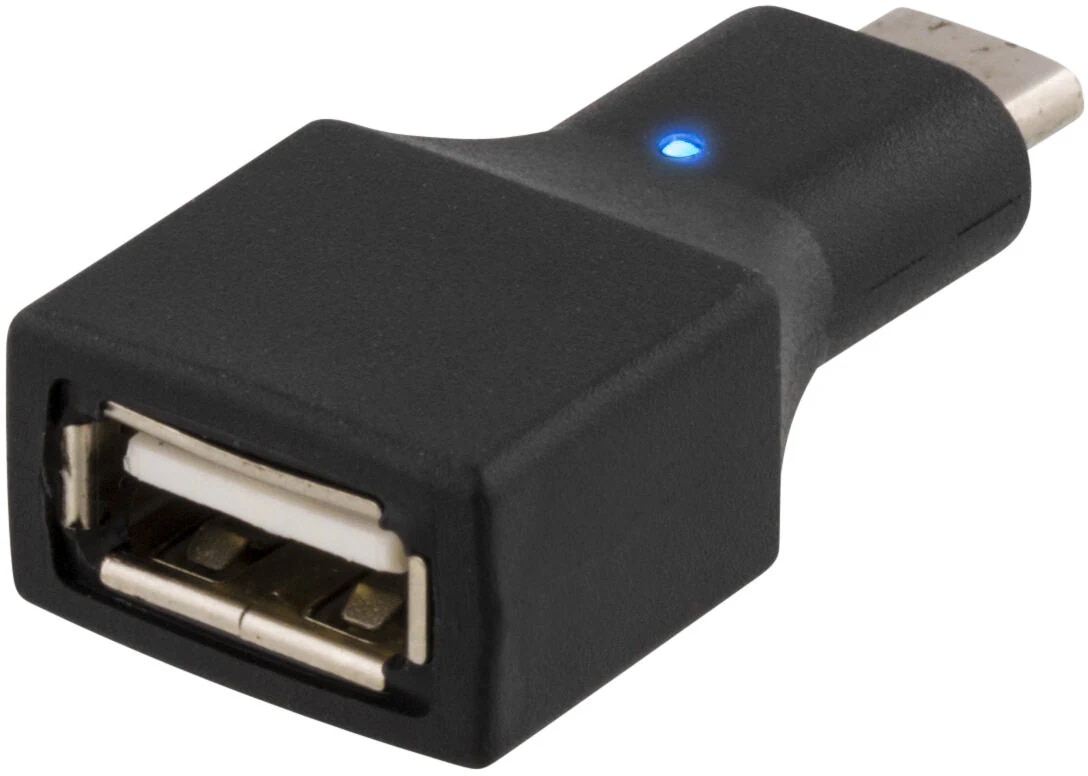 USB 2.0 Adapter USB-C naar USB-A zwart