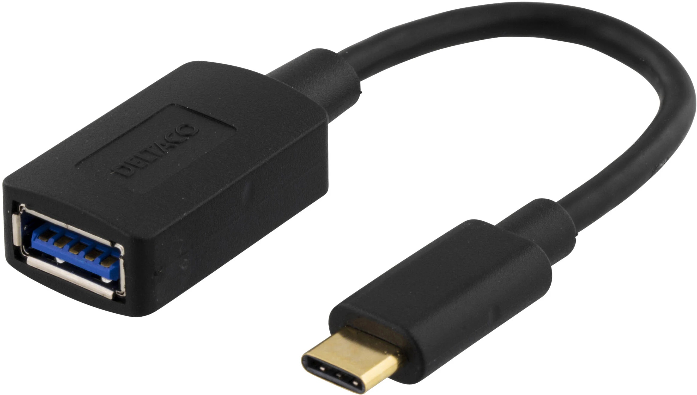 USB-C naar USB-A-adapter zwart