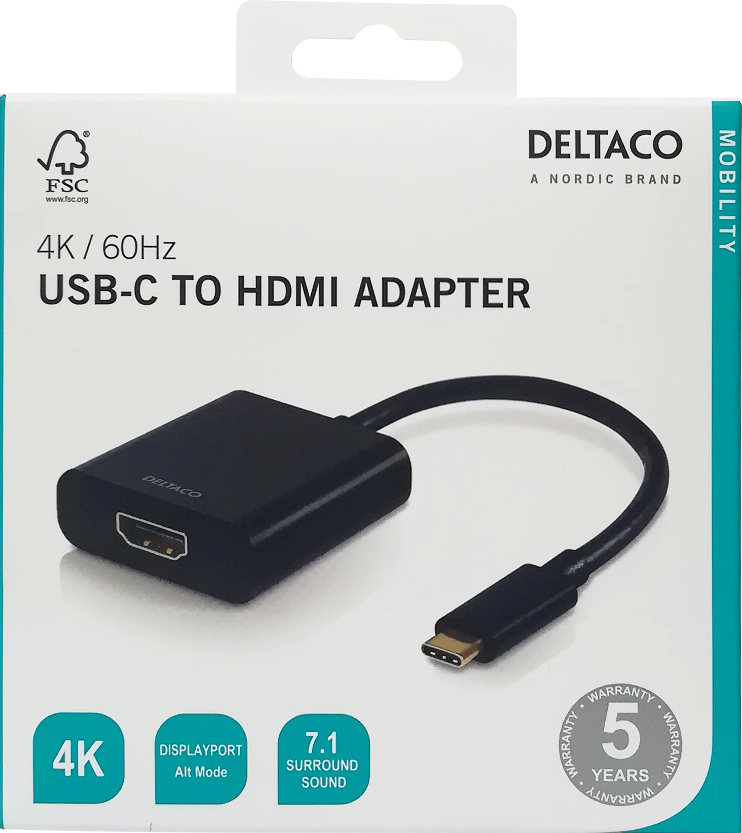 USB-C naar HDMI  Adapter zwart