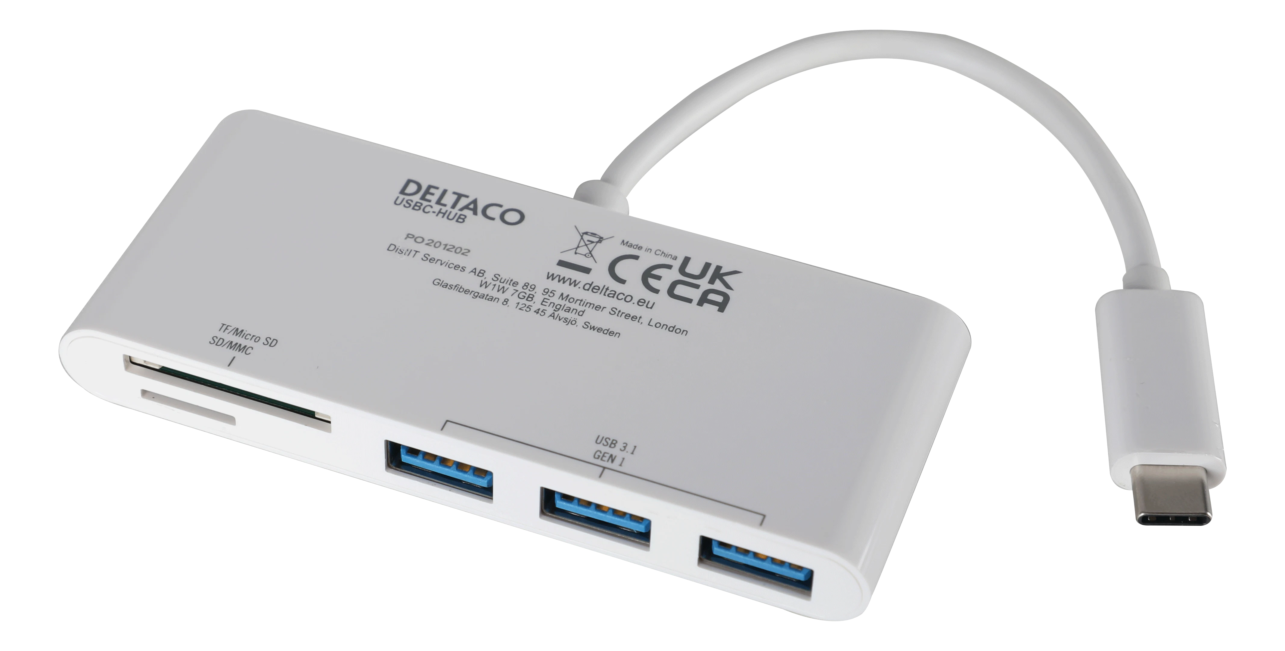 USB-C Hub 3x USB-A + SD/microSD wit