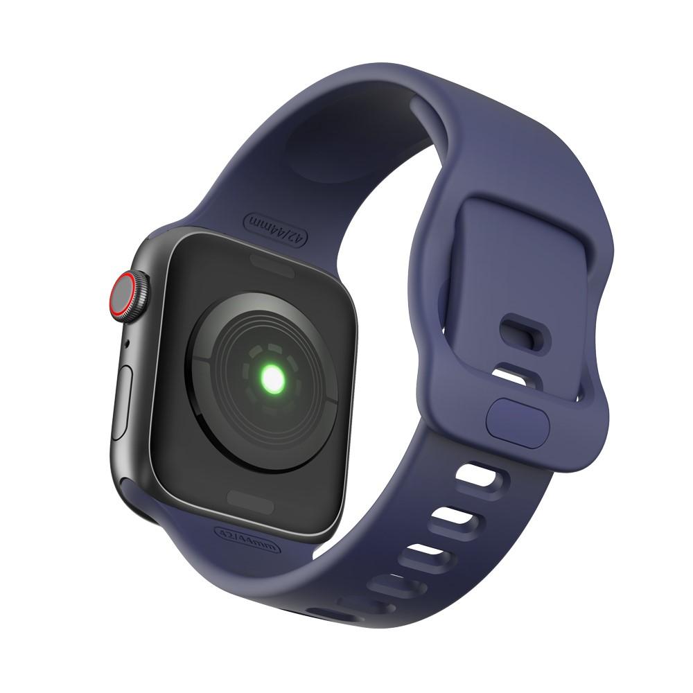 Apple Watch 44mm Siliconen bandje blauw