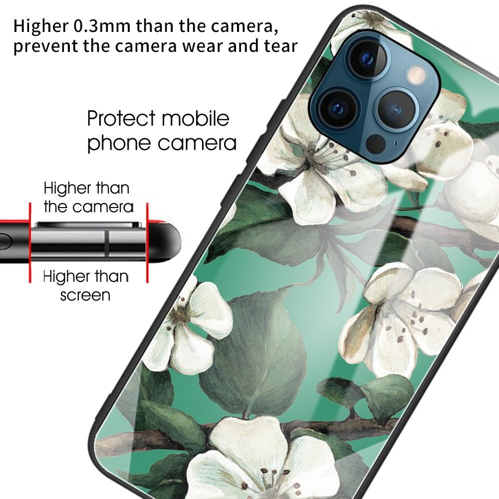 iPhone 12 Pro Max Hoesje Gehard Glas Bloemen